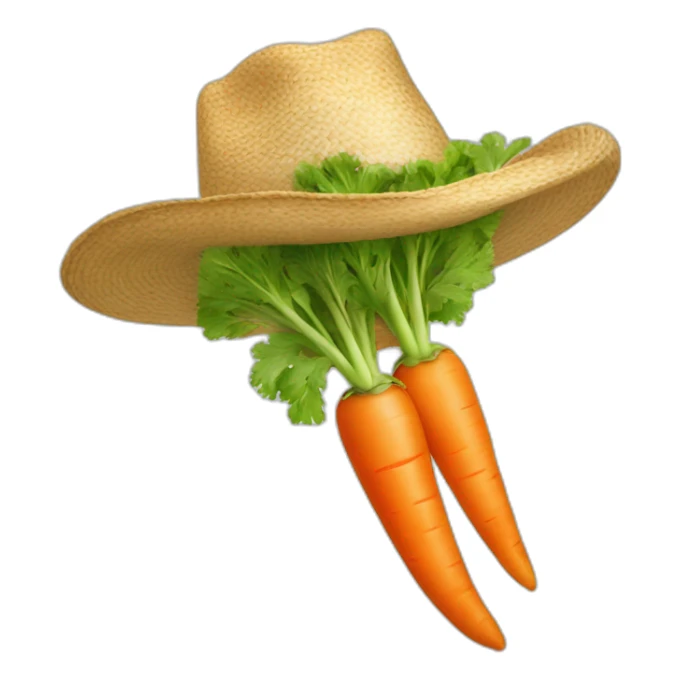 Carottes avec un chapeau sticker