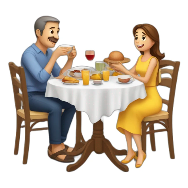 Déjeuner en famille en espagne sticker