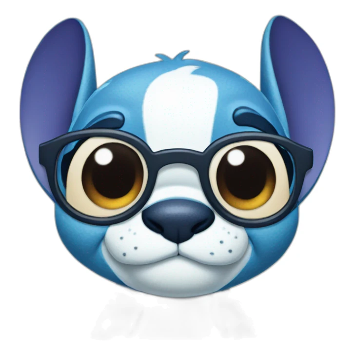 stitch with glasses from lilo and stitch sticker