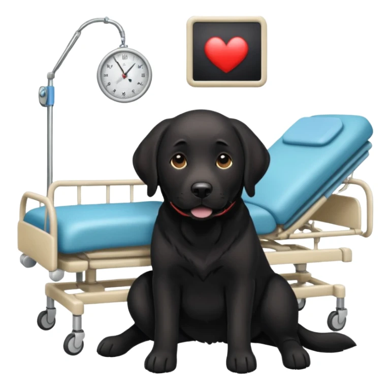 Labrador noir hôpital sticker