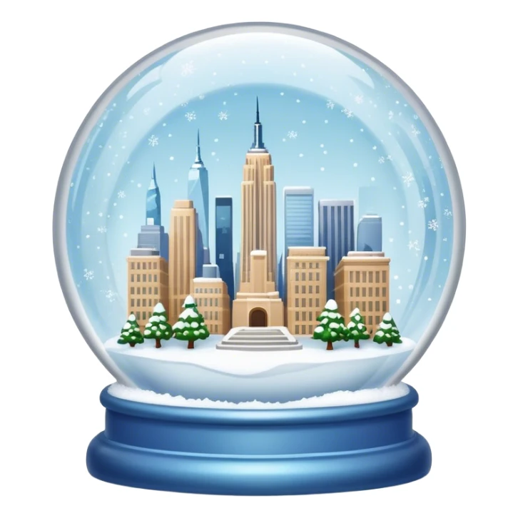 new york city snow globe sticker