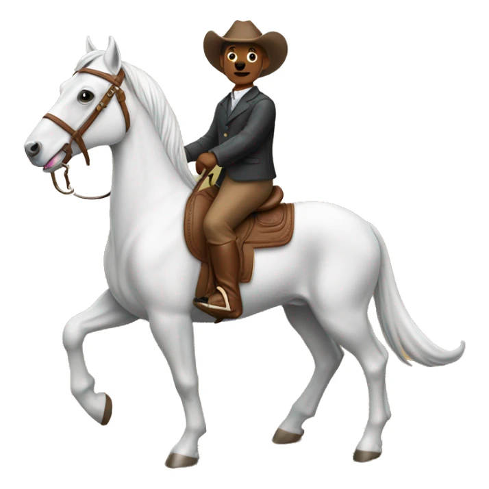 Dachshund riding a horse ￼ sticker