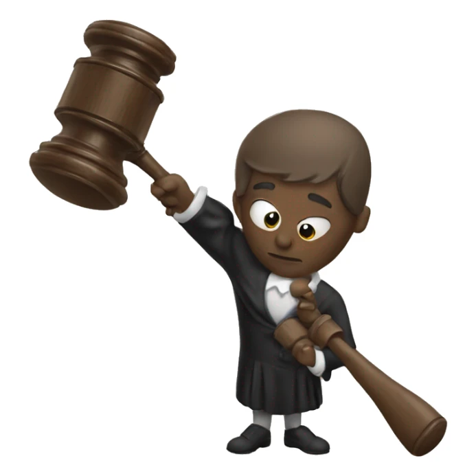 A JUDGE HOLDING A GAVEL sticker