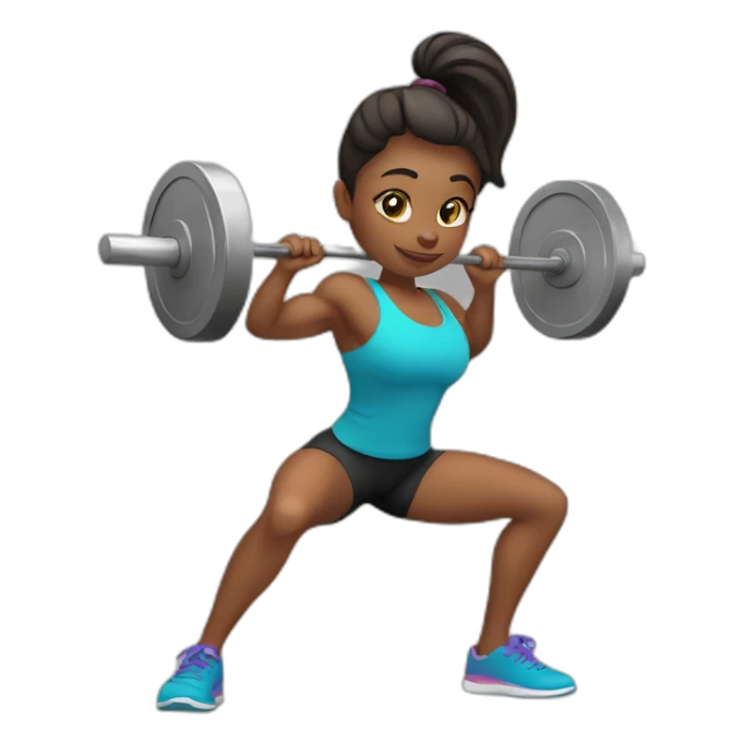 Girl practicing CrossFit sticker