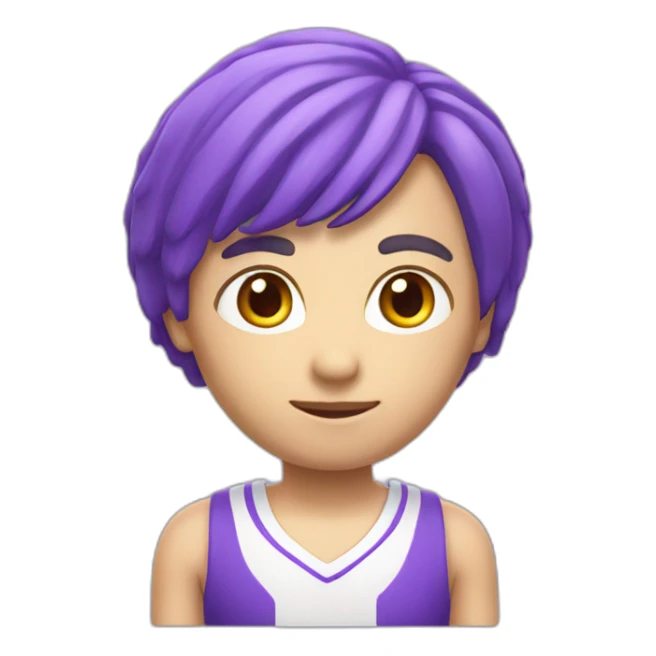 Un short court violet et blanc sticker