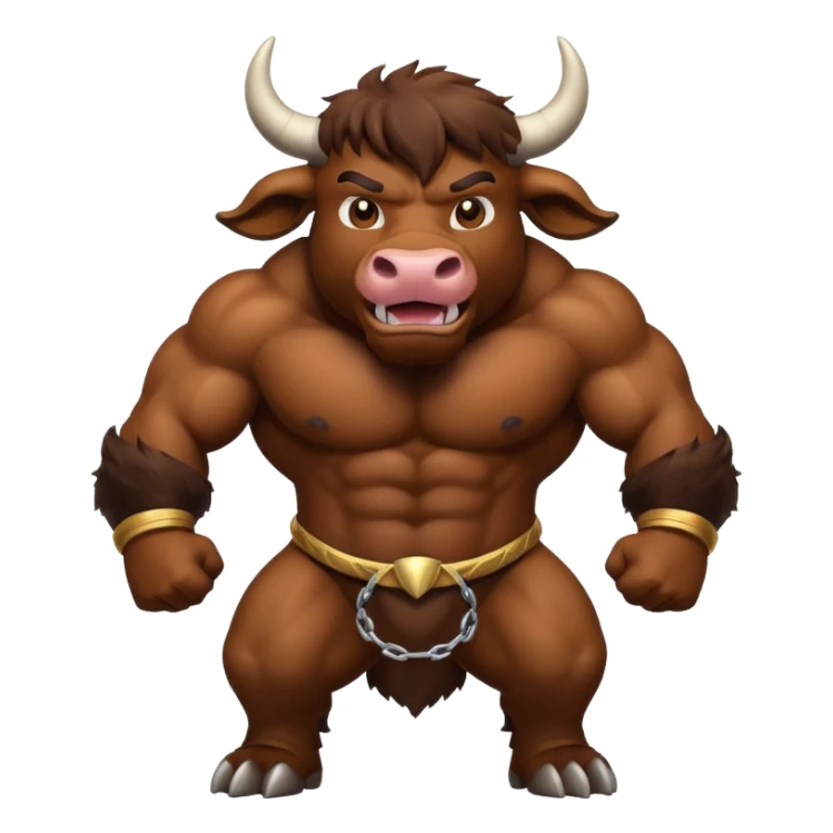 Generate a crazy bull sticker