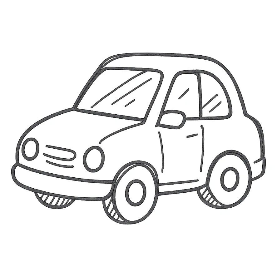 red and blue automobile icon sticker