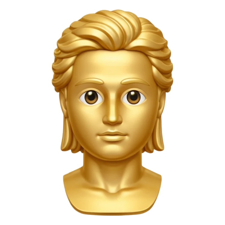 golden god statue sticker