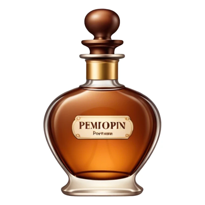 Perfume vintage classic brown sticker