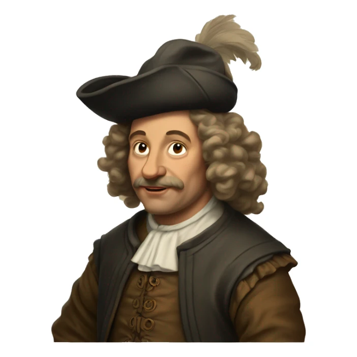 17th century dutch man sticker
