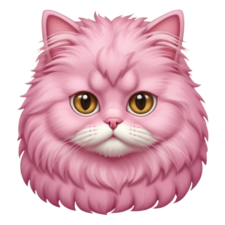 pink cute persian cat sticker