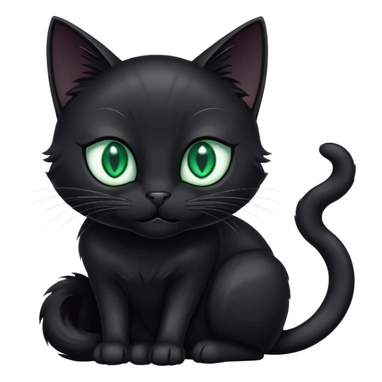 Gatto nero che si morde la coda  sticker