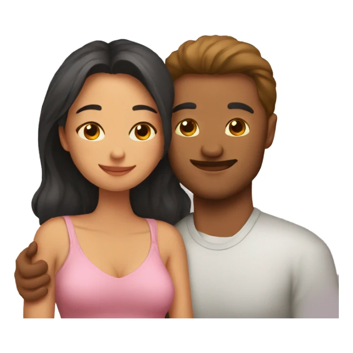 men women cuddling sticker