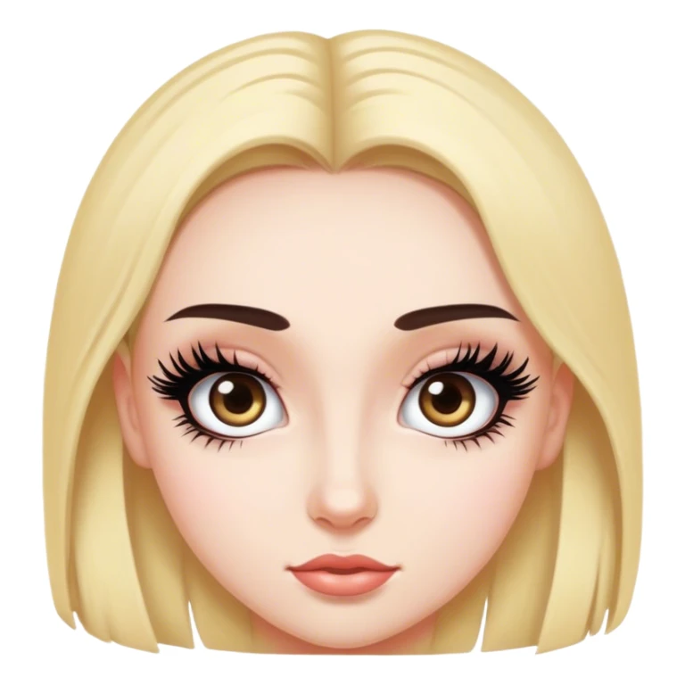 Girl with big eyelashes sticker