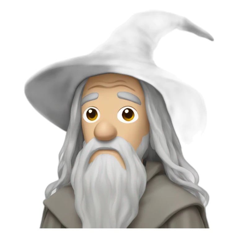gandalf looking depressed sticker