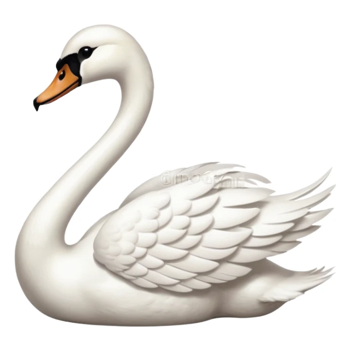 left-facing swan emoji sticker