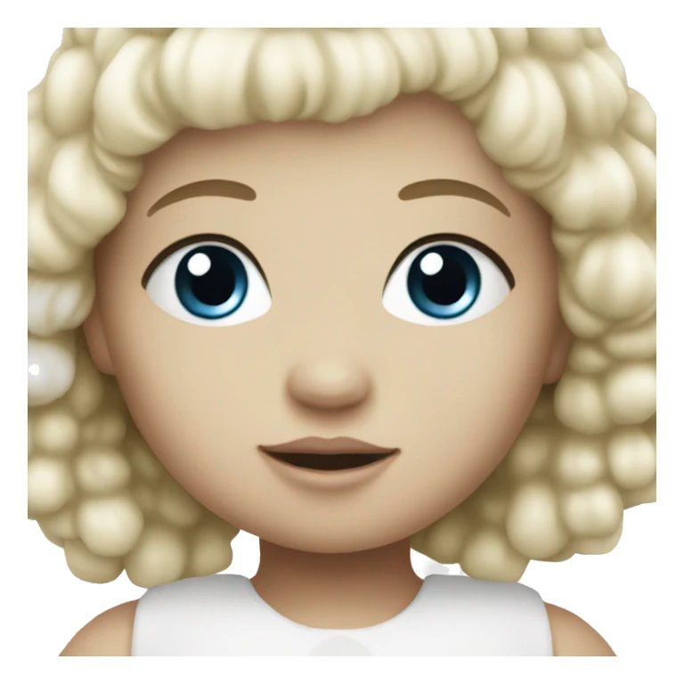 Little white baby doll  sticker