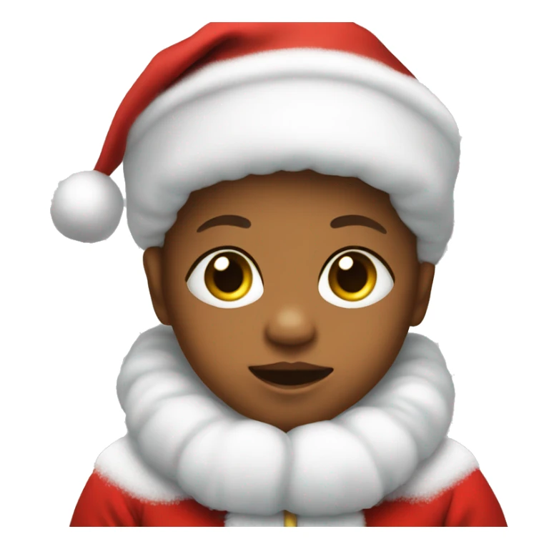 Baby wearing a santa claus suit sticker