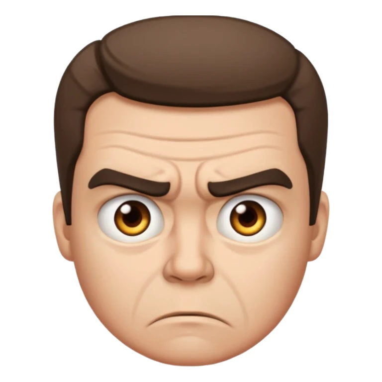 A frown (as if saying something) sticker