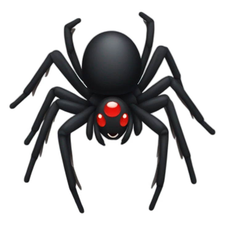 black spider with red eyes sticker