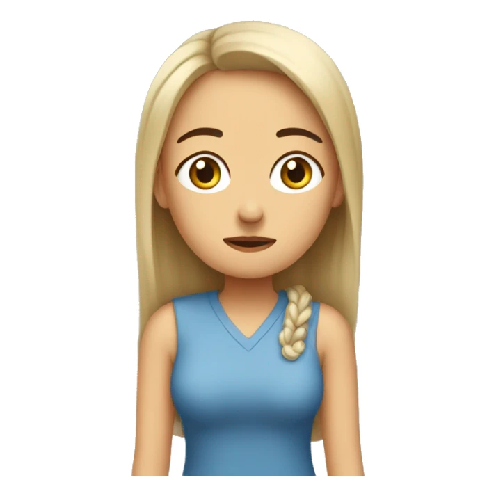 A woman feeling ill ￼ sticker