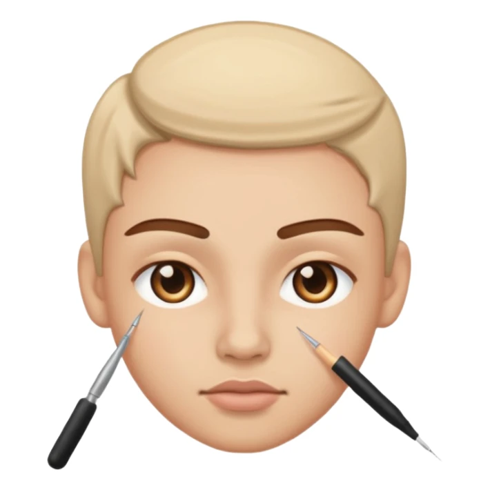 threading eyebrow sticker