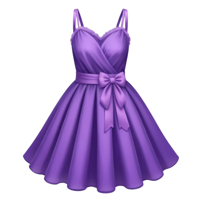 fluffy short purple dress sticker
