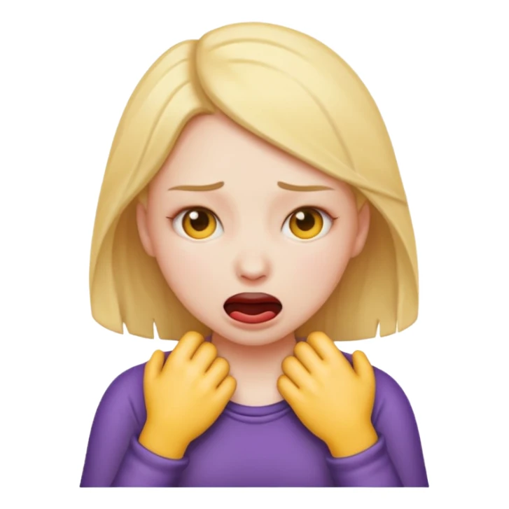 girl emoji strangling herself  sticker