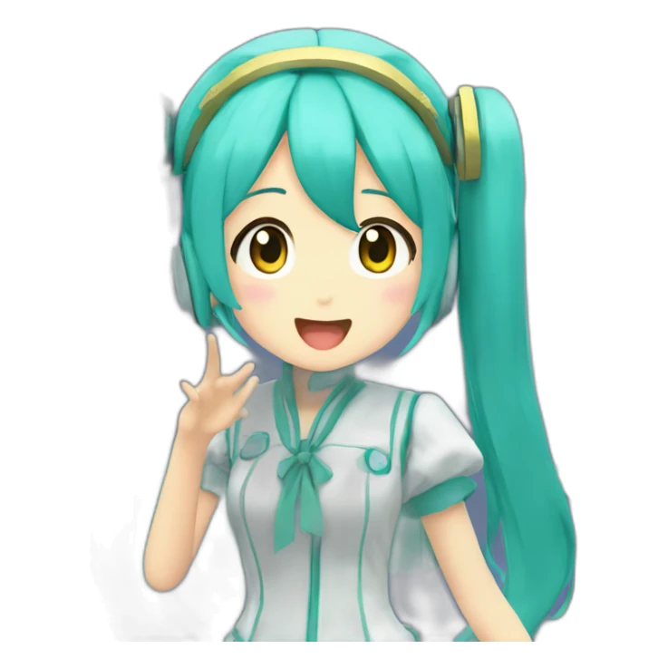 Hatsune Miku singing fly me to the moon sticker