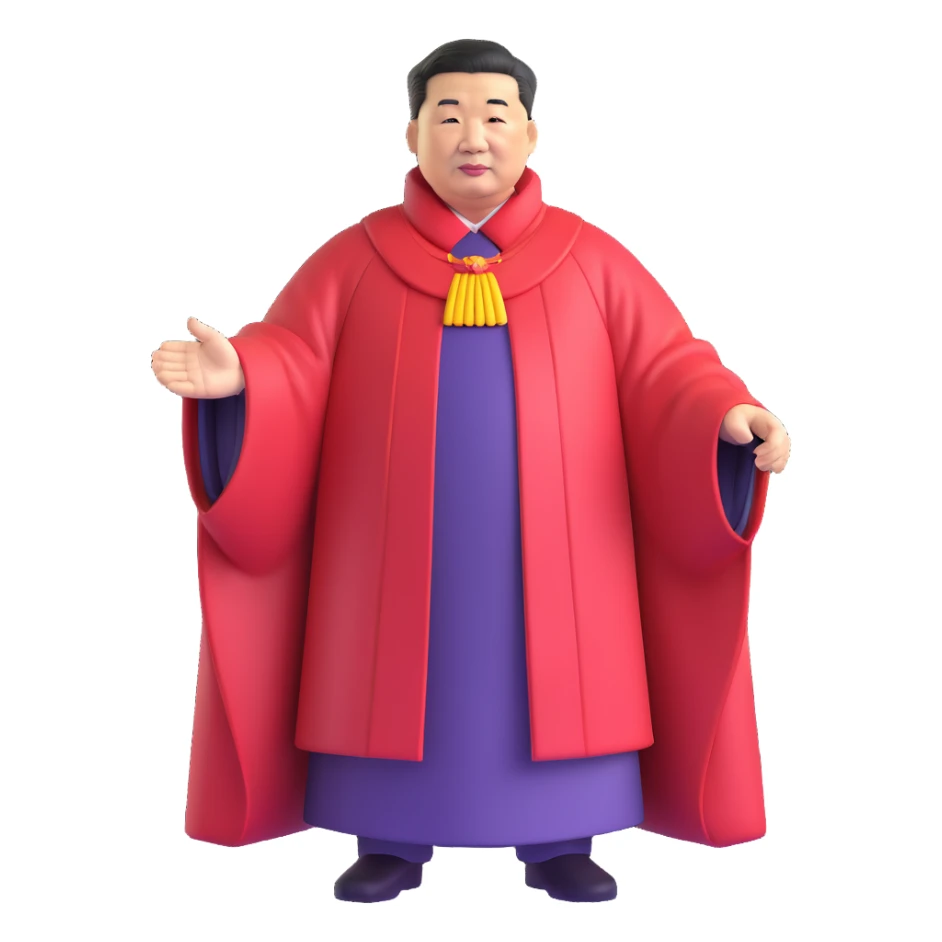 Xi Jinping depicted as an emperor sticker