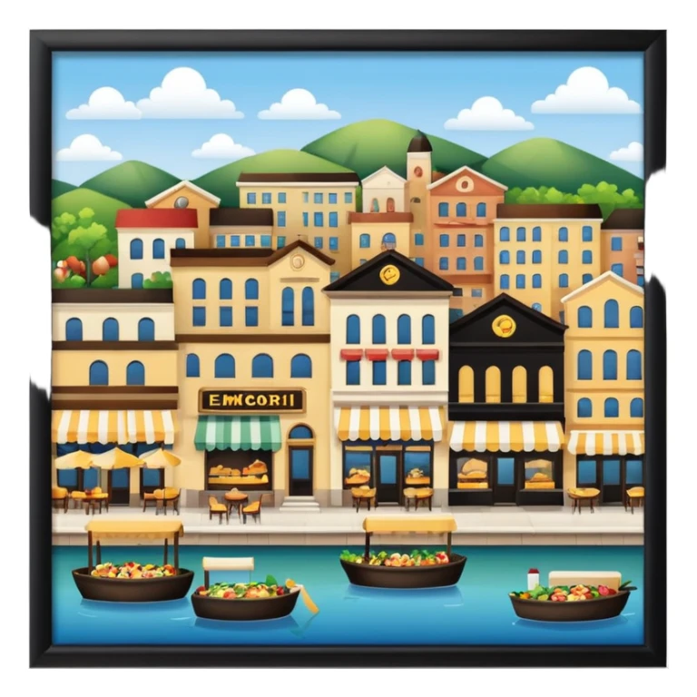 Hometown with many reastaurants sticker