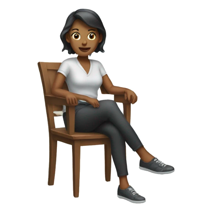 woman sitting on a chair sticker