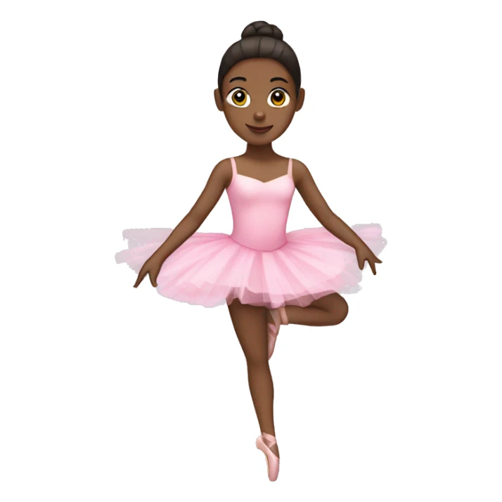 Brunette ballerina in a pink tutu sticker