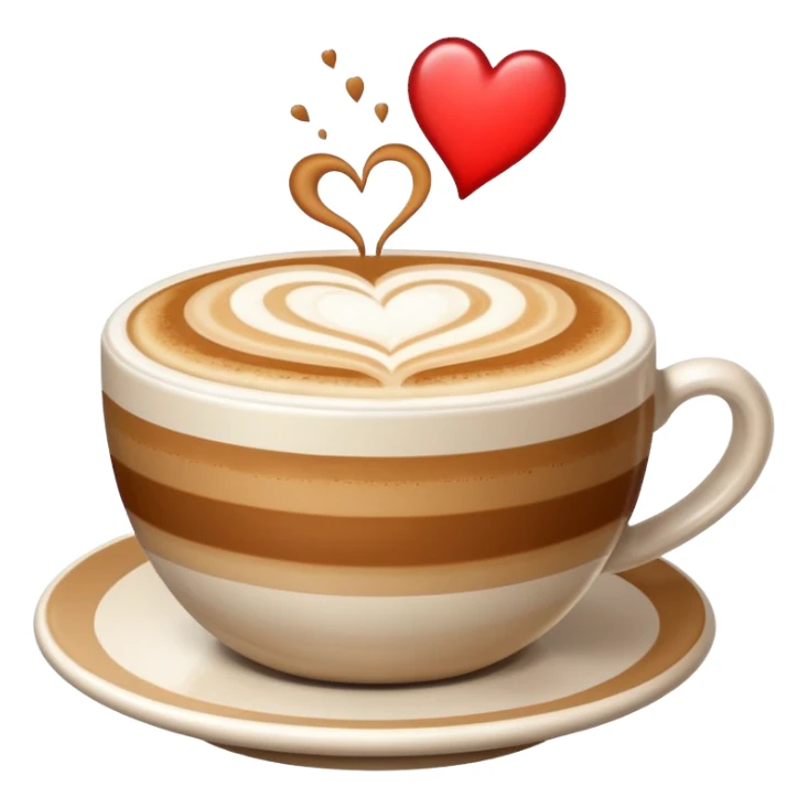 Cappuccino in big cup without a smily on it sticker