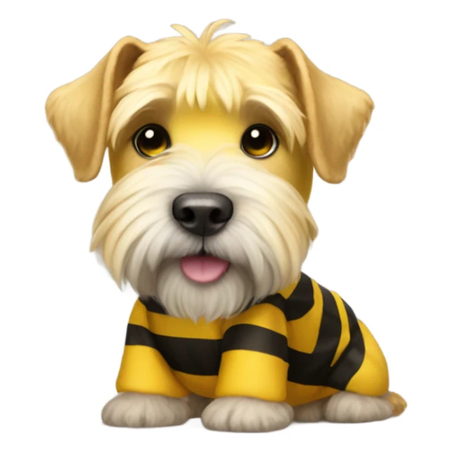 Wheaten terrier dressed as a bumblebee sticker