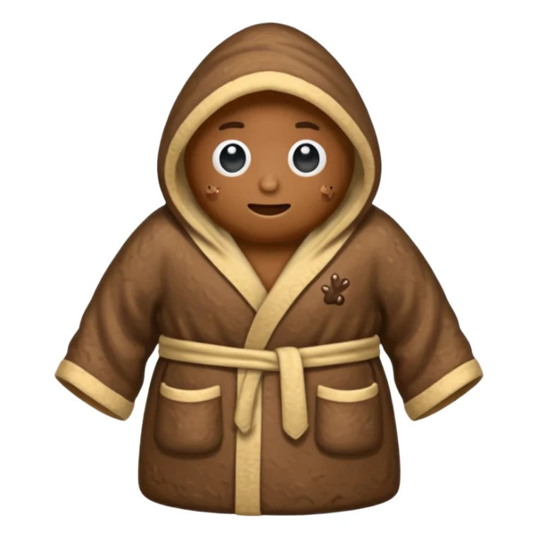 Poop wearing robe sticker