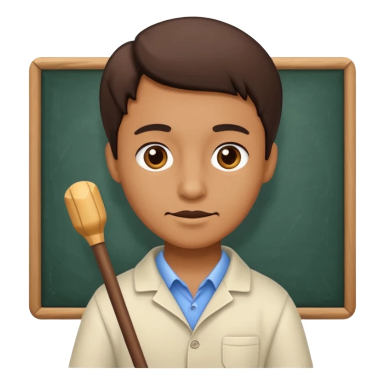 A cartoon character teaching with stick sticker