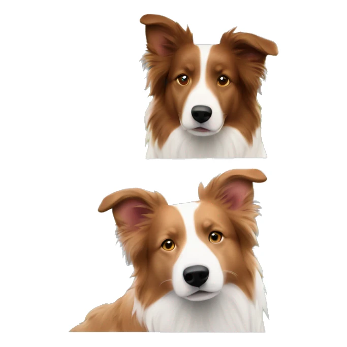 Couple in the mountains with red white border collie sticker
