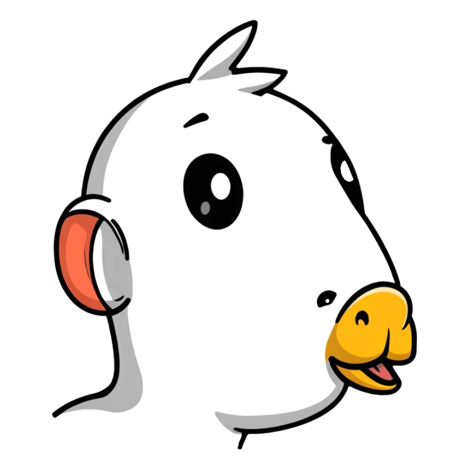 exaggerated large nose in profile sticker