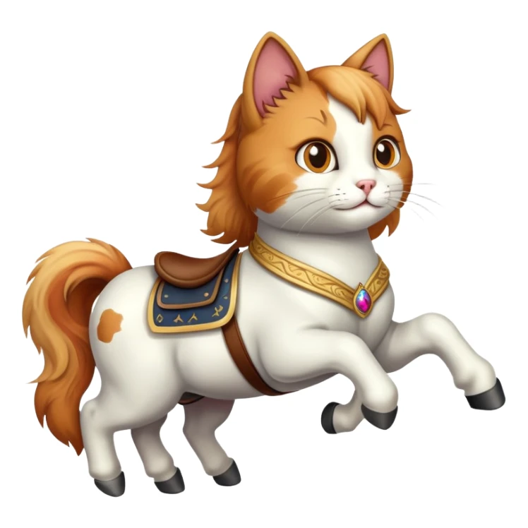 Gato montado a caballo sticker