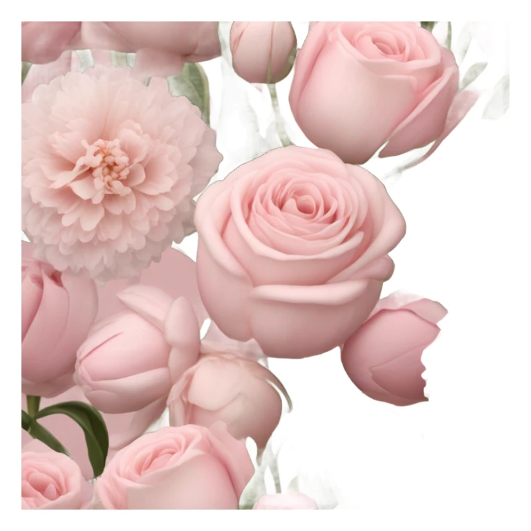 pale pink flower bouquet  sticker