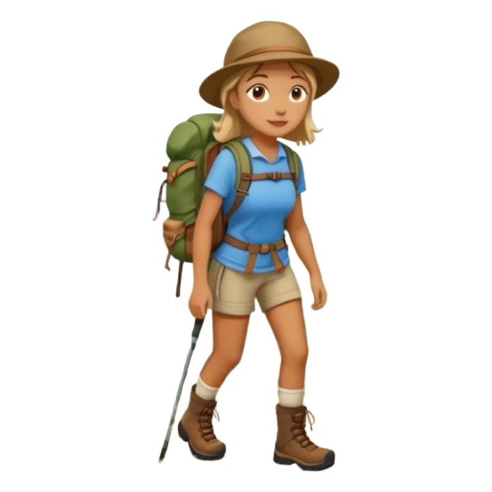 Girl walking the Camino  sticker