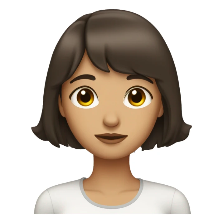 brunette girl with bangs sleeping  sticker