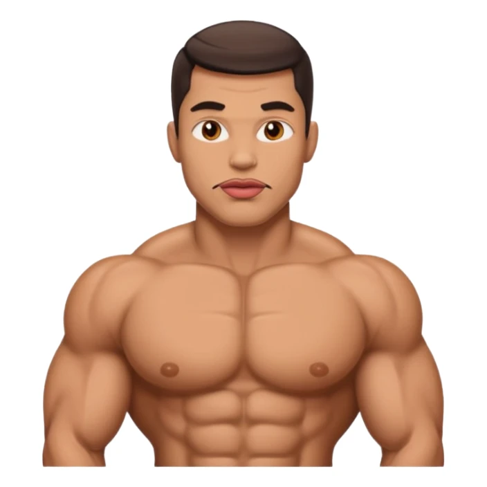 big lips muscular guy more big lips  sticker