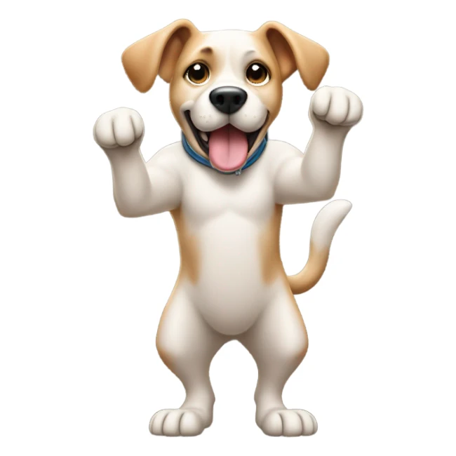 Dog giving the middle finger sticker