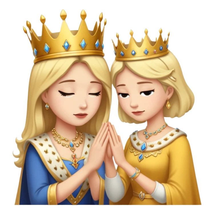 Person bowing to a queen sticker