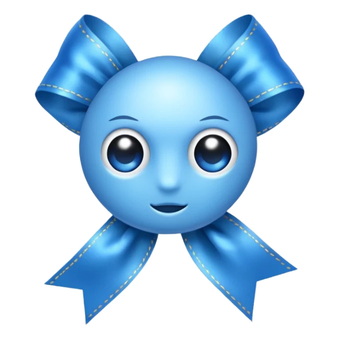 Eyeroll with ribbon sticker