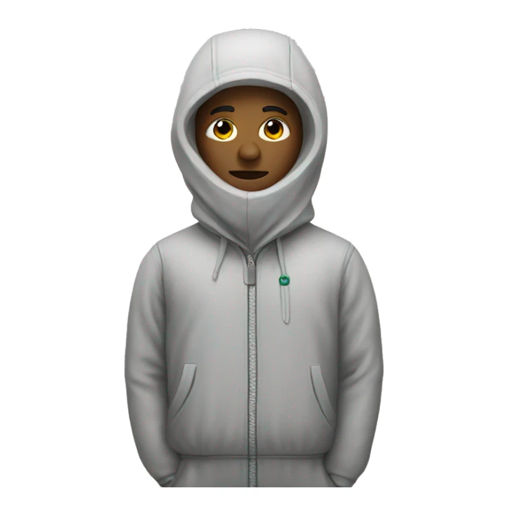 Person wearing cement suit sticker