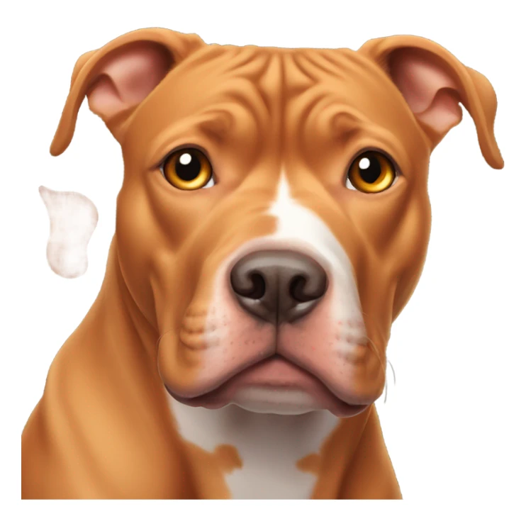 Completely Orange pitbull with silver eyes sticker