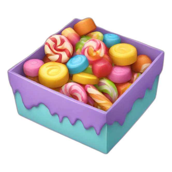 Colourful Box of sweets sticker